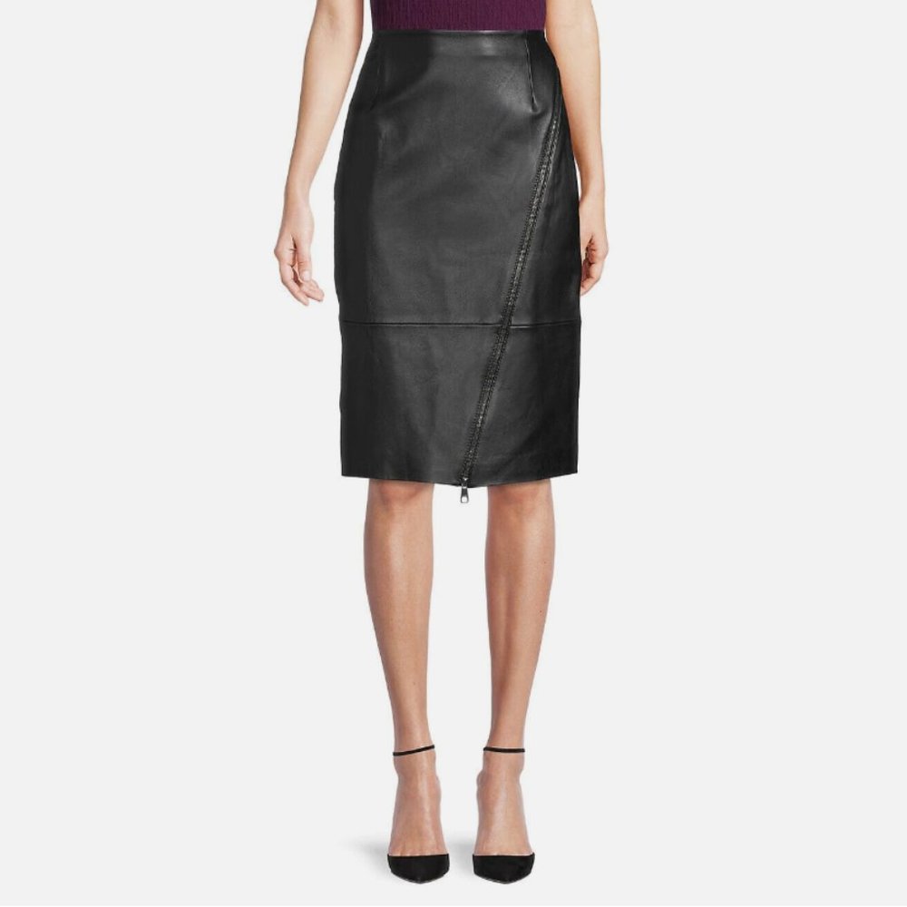 Hugo Boss Seresa Lamb Leather Skirt